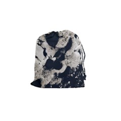 High Contrast Black And White Snowballs Drawstring Pouch (small) by okhismakingart