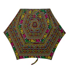 Traditional Africa Border Wallpaper Pattern Colored Mini Folding Umbrellas