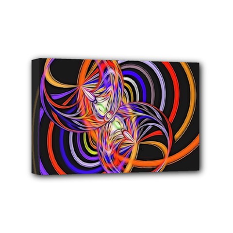 Multicolor Multi Color Circles Mini Canvas 6  X 4  (stretched)