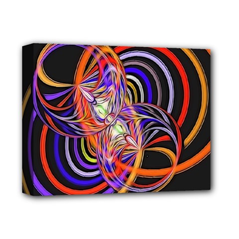 Multicolor Multi Color Circles Deluxe Canvas 14  X 11  (stretched)