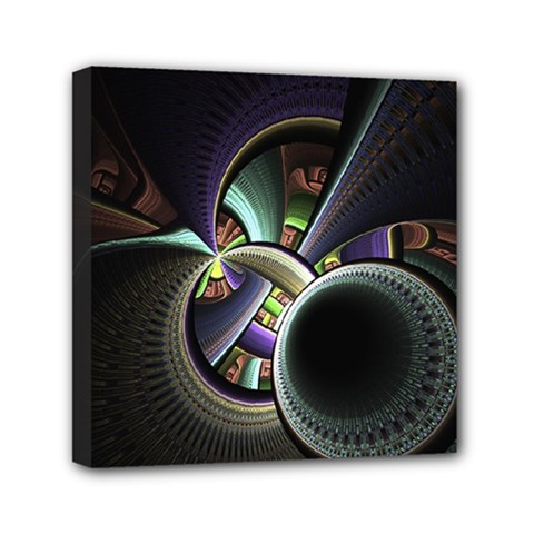 Fractal Fractal Art Multi Color Mini Canvas 6  X 6  (stretched) by Pakrebo