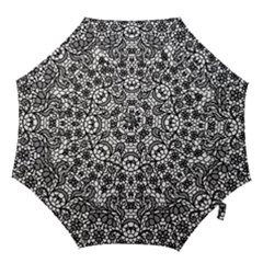 Lace Seamless Pattern With Flowers Hook Handle Umbrellas (large) by Sobalvarro