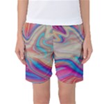 Multi Color Liquid Background Women s Basketball Shorts