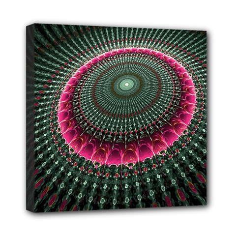 Fractal Circle Fantasy Texture Mini Canvas 8  X 8  (stretched) by Pakrebo