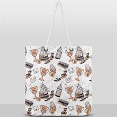 Hufflepuff Pattern Full Print Rope Handle Tote (large) by Sobalvarro