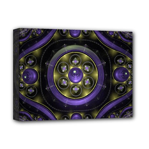Fractal Sparkling Purple Abstract Deluxe Canvas 16  X 12  (stretched)  by Pakrebo
