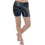 Fractal Spikes Gears Abstract Lightweight Velour Yoga Shorts