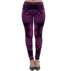 Fractal Magenta Pattern Geometry Lightweight Velour Leggings by Pakrebo