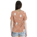 Background Non Seamless Pattern Abstract V-Neck Flutter Sleeve Top View2