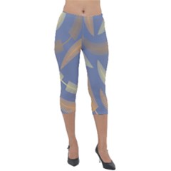 Background Non Seamless Pattern Lightweight Velour Capri Leggings  by Pakrebo