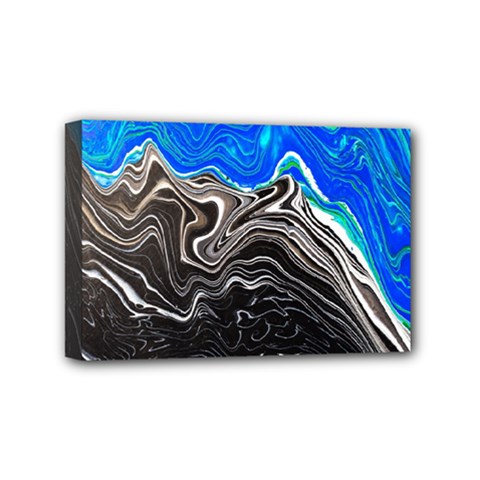 Paint Acrylic Paint Art Colorful Mini Canvas 6  X 4  (stretched) by Pakrebo