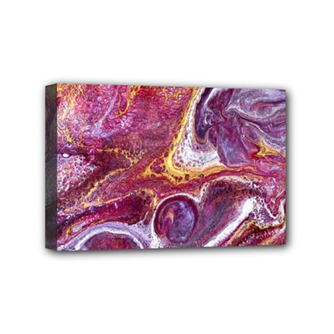 Paint Acrylic Paint Art Colorful Mini Canvas 6  X 4  (stretched) by Pakrebo