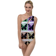 Seamless Wallpaper Butterfly To One Side Swimsuit by Pakrebo