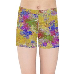 Marble Texture Abstract Abstraction Kids  Sports Shorts by Pakrebo