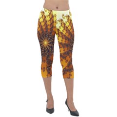 Background Colorful Graphic Design Lightweight Velour Capri Leggings 