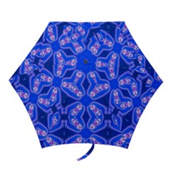 Seamless Fractal Blue Wallpaper Mini Folding Umbrellas by Pakrebo
