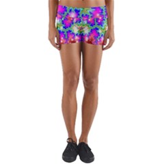 Fractals Abstraction Space Yoga Shorts by Pakrebo