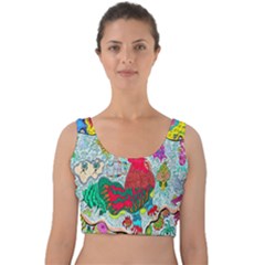 Supersonic Key West Gypsy Blast Velvet Crop Top
