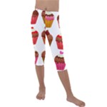 Chocolate Cake Muffin Kids  Lightweight Velour Capri Leggings 