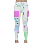Square Colorful Pattern Geometric Lightweight Velour Classic Yoga Leggings