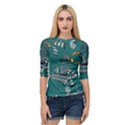 Slytherin Pattern Quarter Sleeve Raglan Tee View1