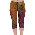 Colors Exploding Paint Spray Velvet Capri Leggings 