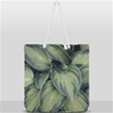 Closeup Photo Of Green Variegated Leaf Plants Full Print Rope Handle Tote (Large) View2