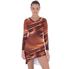 Light Rays Aurora Asymmetric Cut-out Shift Dress by HermanTelo