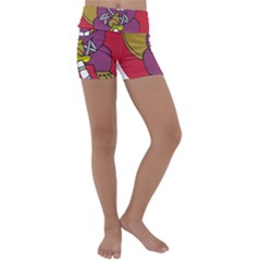 Ninja Beaver Animal Humor Joke Kids  Lightweight Velour Yoga Shorts by Sudhe