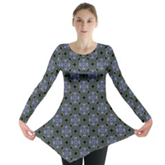 Pattern Design Shapes Long Sleeve Tunic  by Simbadda