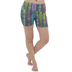 Background Non Seamless Pattern Lightweight Velour Yoga Shorts by Simbadda