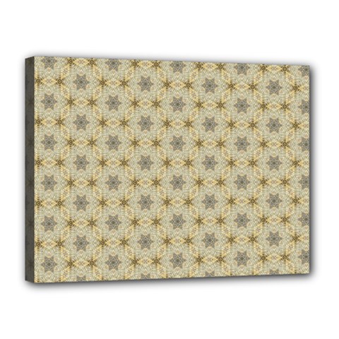 Star Basket Pattern Basket Pattern Canvas 16  X 12  (stretched) by Simbadda