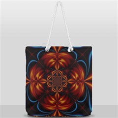 Abstract Art Artwork Fractal Design Full Print Rope Handle Tote (large) by Pakrebo