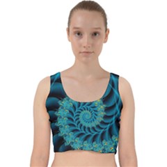 Art Artwork Fractal Digital Art Velvet Racer Back Crop Top by Pakrebo