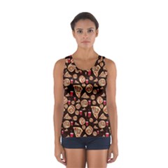 Pizza Pattern Sport Tank Top  by bloomingvinedesign