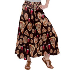 Pizza Pattern Satin Palazzo Pants by bloomingvinedesign