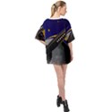 Science Fiction Sci Fi Sci Fi Logo Oversized Chiffon Top View2