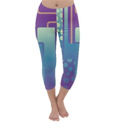Non Seamless Pattern Background Capri Winter Leggings  by Pakrebo