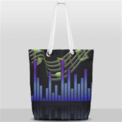 Speakers Music Sound Full Print Rope Handle Tote (small) by HermanTelo