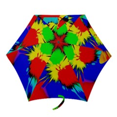 Color Halftone Grid Raster Image Mini Folding Umbrellas