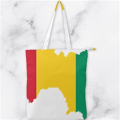 Guinea Flag Map Geography Outline Double Zip Up Tote Bag by Sapixe