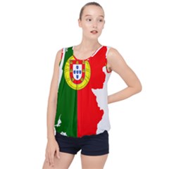 Portugal Flag Borders Cartography Bubble Hem Chiffon Tank Top by Sapixe