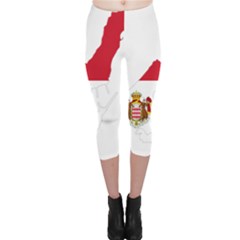 Monaco Country Europe Flag Borders Capri Leggings  by Sapixe