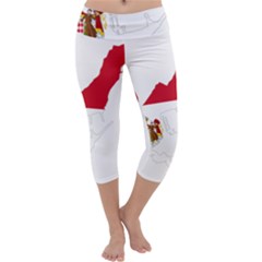 Monaco Country Europe Flag Borders Capri Yoga Leggings by Sapixe