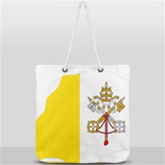 Vatican City Country Europe Flag Full Print Rope Handle Tote (large)