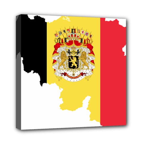 Belgium Country Europe Flag Mini Canvas 8  X 8  (stretched) by Sapixe