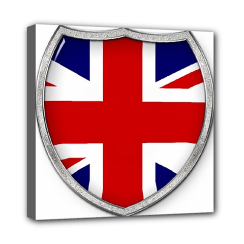 Flag Union Jack Uk British Symbol Mini Canvas 8  X 8  (stretched) by Sapixe