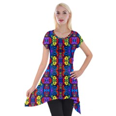 D 2 Short Sleeve Side Drop Tunic by ArtworkByPatrick