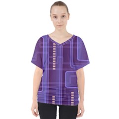 Background Non Seamless Pattern V-neck Dolman Drape Top by Pakrebo