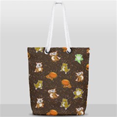 Ground Type Full Print Rope Handle Tote (small) by Mezalola